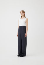 Load image into Gallery viewer, Tropical Wool Sleeveless Jumpsuit in Charcoal
