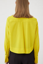 Load image into Gallery viewer, Cropped Top with Shirt Collar in Yellow
