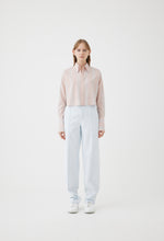 Load image into Gallery viewer, Cropped Wool Shirt in Pink Stripe
