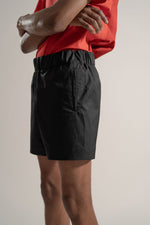 Load image into Gallery viewer, Cotton Elastic Shorts in Black
