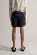 Load image into Gallery viewer, Cotton Pile Tailored Shorts in Navy

