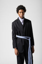 Load image into Gallery viewer, Wool gabardine 3 Button Jacket in Black
