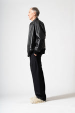 Load image into Gallery viewer, Leather Oversized Blouson in Black
