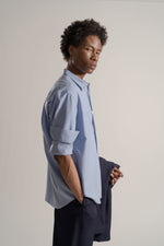 Load image into Gallery viewer, Classic Wool Shirt in Saxe Blue
