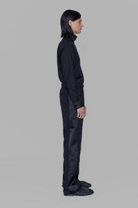 Tuxedo Drawstring Trouser with Satin Side Panel