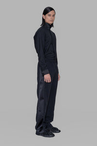 Tuxedo Drawstring Trouser with Satin Side Panel