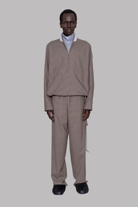 Zip-up Blouson with Notched Lapel