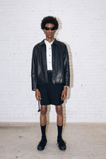 画像をギャラリービューアに読み込む, Leather Zip-Up Blouson
