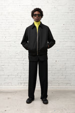 画像をギャラリービューアに読み込む, Zip-up Blouson with Contrast Collar
