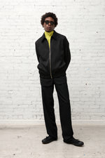 画像をギャラリービューアに読み込む, Zip-up Blouson with Contrast Collar
