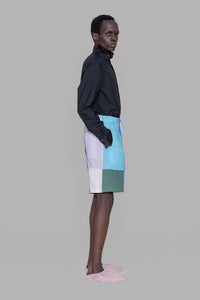 Drawstring Short in Printed Lyocell