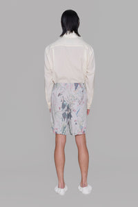 Drawstring Short In Printed Linen