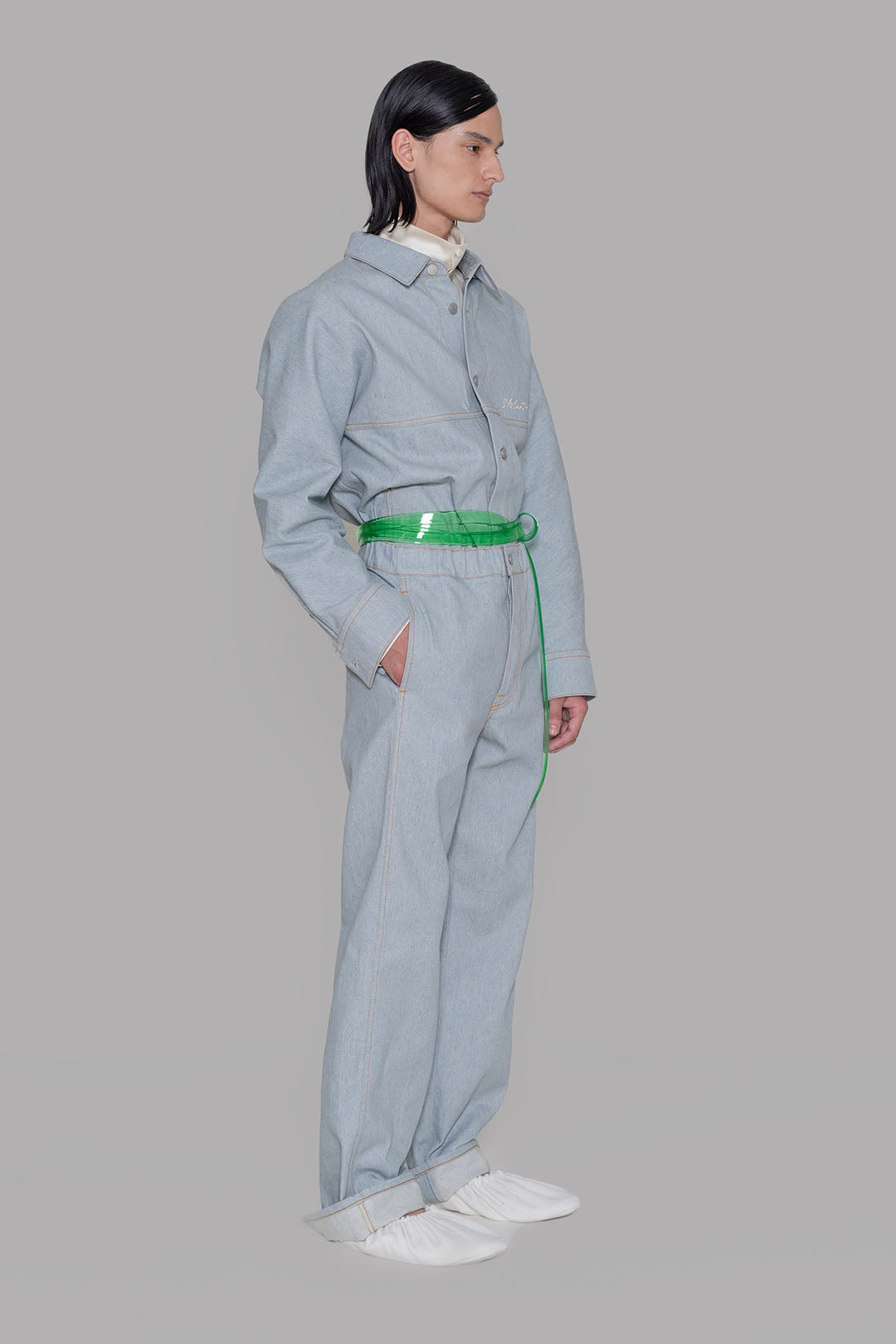 Drawstring Pant in Recycled Denim