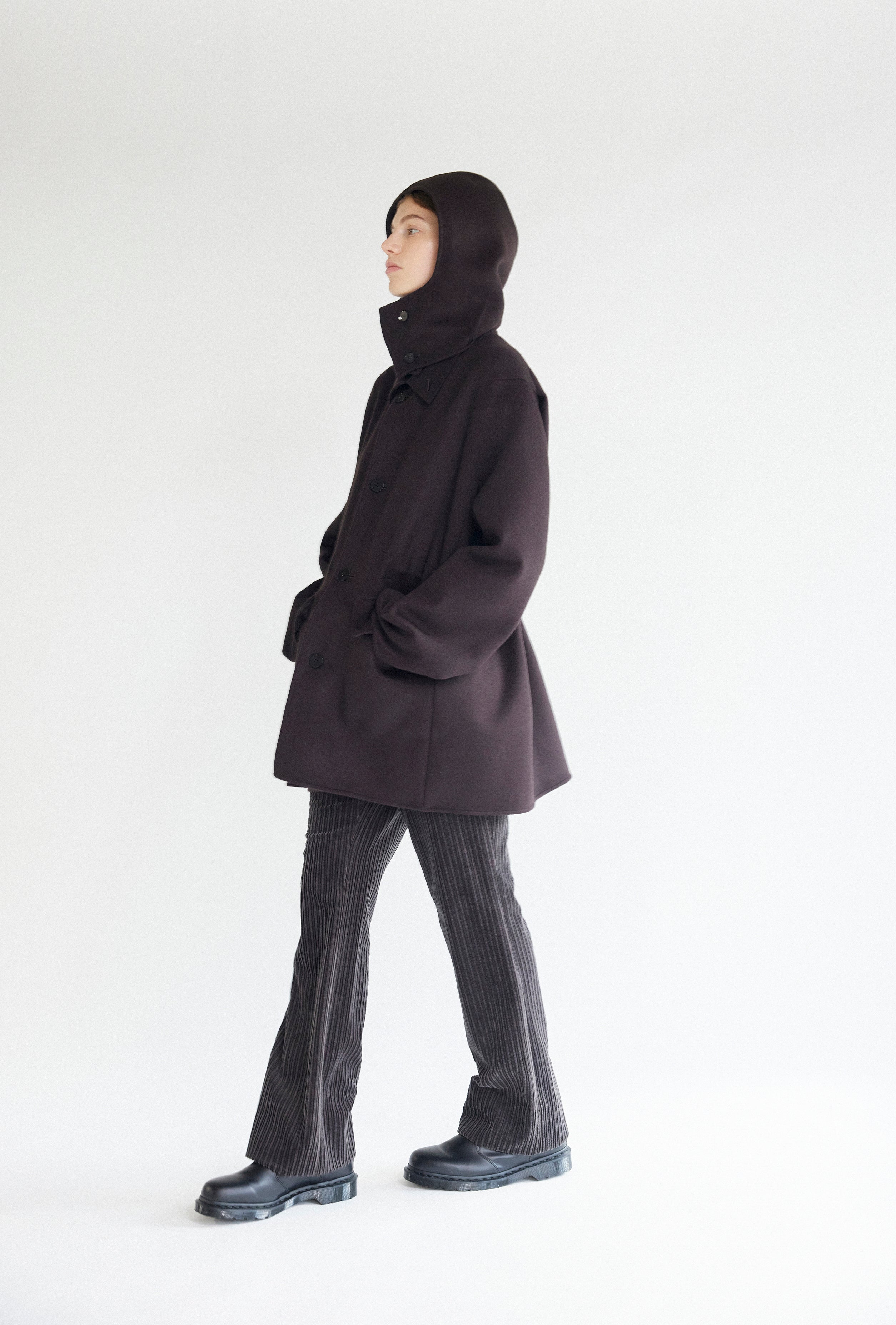 値頃 overcoat Beaver Wool Short Coat ステンカラーコート - zoopalic.com