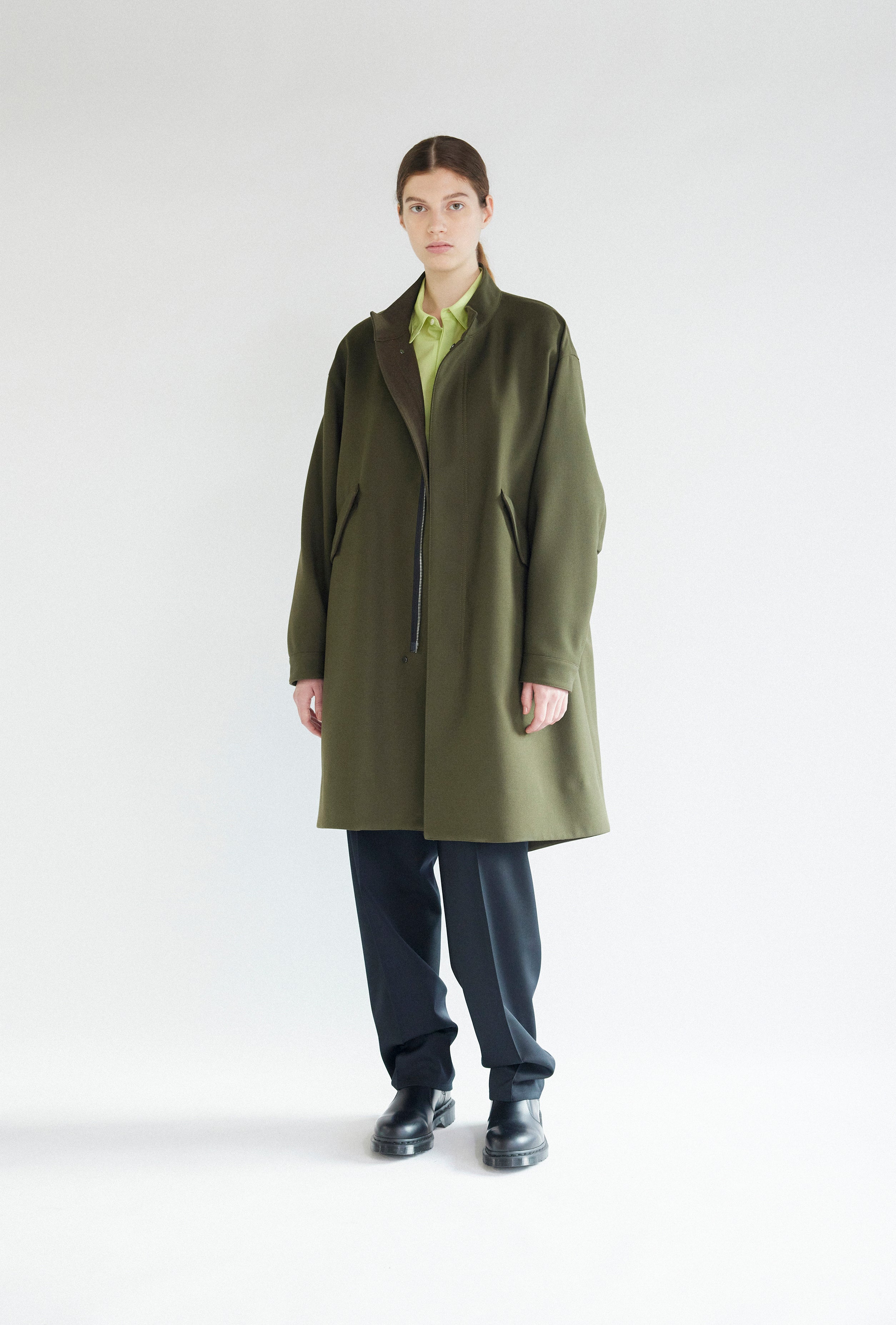 Classic Wool Serge Mods Coat in Khaki – OVERCOAT