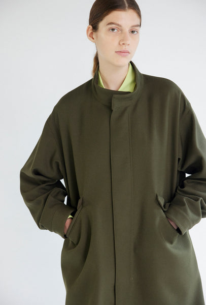 Classic Wool Serge Mods Coat in Khaki – OVERCOAT
