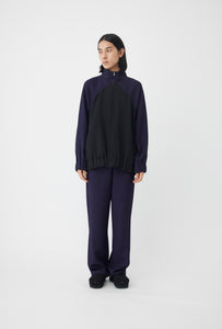 Rayon Tricotine Zip-up Blouson