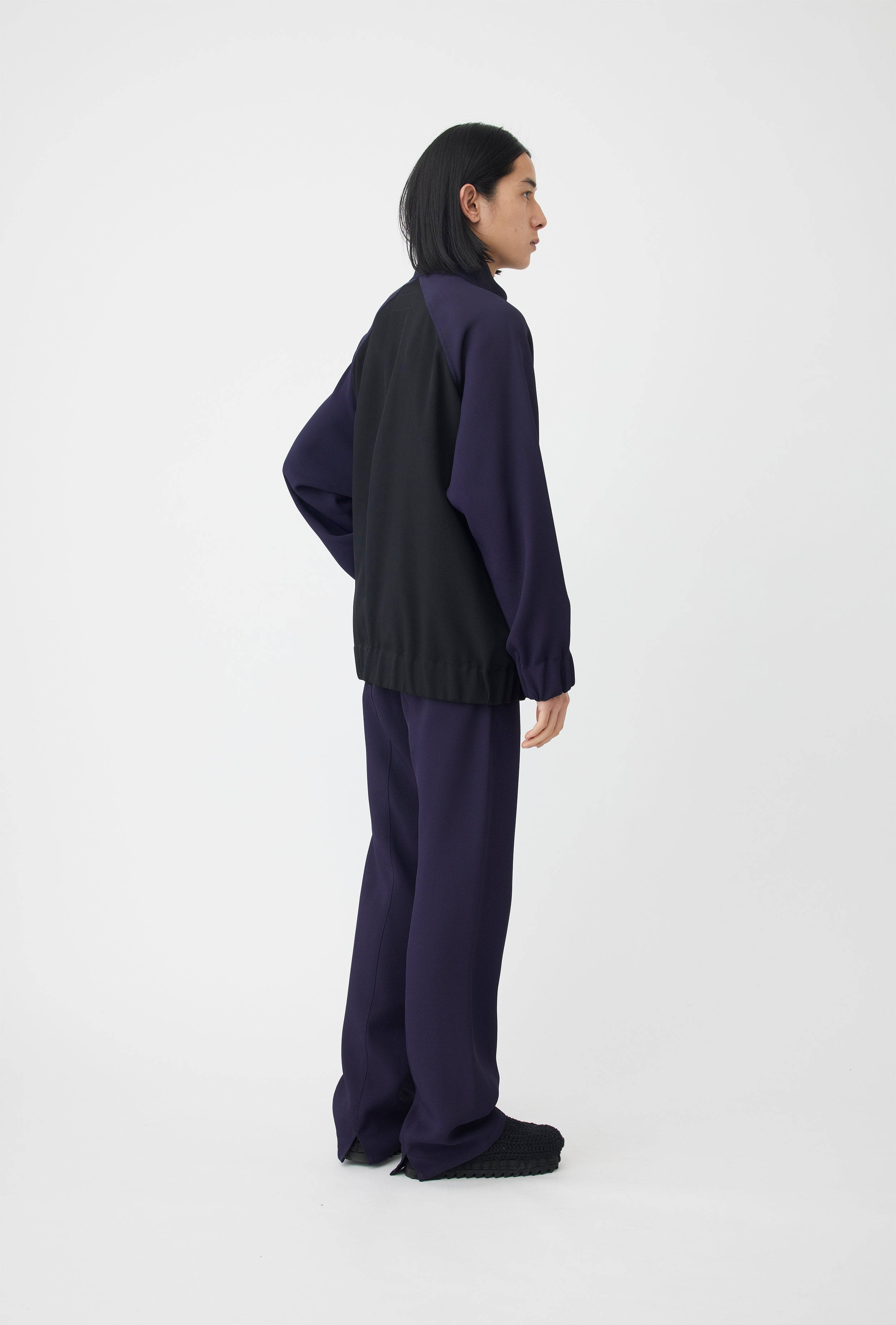 Rayon Tricotine Zip-up Blouson