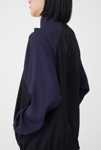 Rayon Tricotine Zip-up Blouson